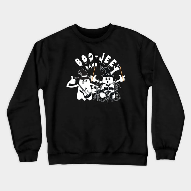 BOO JEE Ghostly Band - Friendly Ghosts - Funny Halloween Ghost Crewneck Sweatshirt by ArtProjectShop